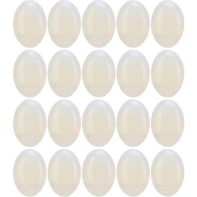 20 stuks Opaal Flatback Cabochon Steentjes met Glad Oppervlakte, Mooie Ovale Stenen voor het Maken van Sieraden