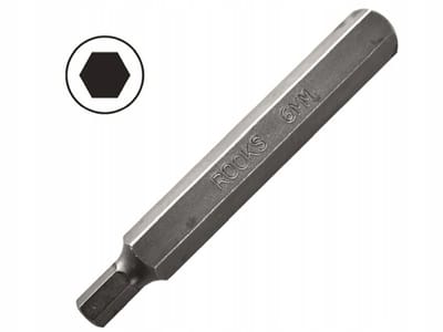 ROOKS 20x HEX 12 mm bitset, 75 mm lengte, 3/8" aansluiting, staal S2