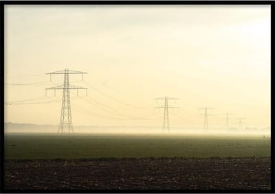 Poster Mistige Ochtend - 30x40 cm Met Fotolijst - Natuur Poster - Ingelijst - WALLLL
