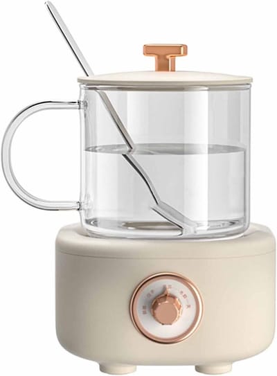 Elektrische Waterkoker - Mini Theepot - Snel Drankjes Maken - Stille Verwarming - 400 ml Capaciteit - Wit