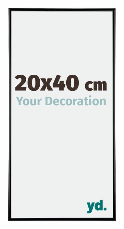 Your Decoration - Fotolijst 20x40 cm - Aluminium - Zwart Hoogglans - Kent
