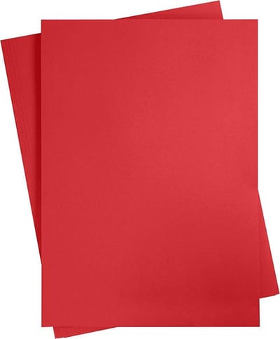 Gekleurd Karton, A2 420x594mm kerstrood, 10 vel | Knutselkarton