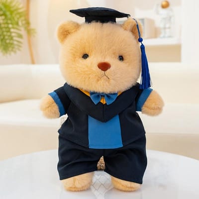30cm Hoge Kwaliteit Afstuderen Dr.Beer Pluche Speelgoed Schattige Teddybeer Zachte Pop Jongens Meisjes Studenten Afstudeercadeau Kan Houding Veranderen 30cm