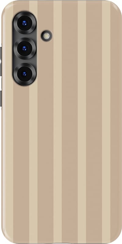 DripCase Gestreept Hoesje Samsung Galaxy S25 Plus | Backcover met Mag | Stripes Motief | Trendy Case Samsung Galaxy S25 Plus met Strepen Milk Blush