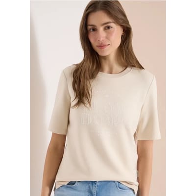 Sweater met korte mouwen en tekst