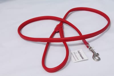 Dog's Companion - Leren Hondenriem - Lengte: 180 cm x 8 mm - Rood