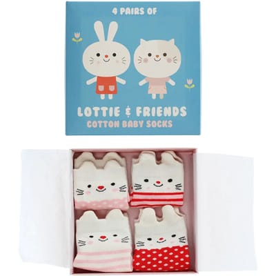 Kindersokken Rex London Lottie and Friends (x4)