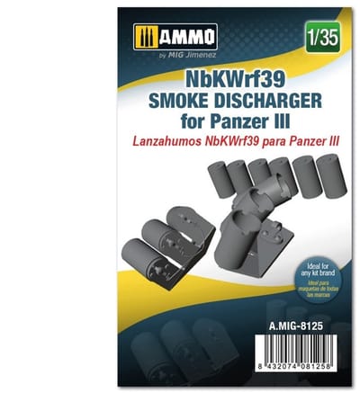 AMMO by Mig Jimenez Modelbouwpakket - AMMO MIG 8125 NBKWRF39 SMOKE DISCHARGED for PANZER III Resin onderdeel - 1:35 - Modelbouw