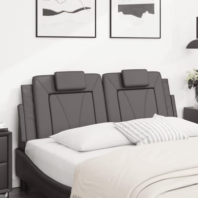 vidaXL - Hoofdbordkussen - "Viana" - 120 - cm - kunstleer - grijs
