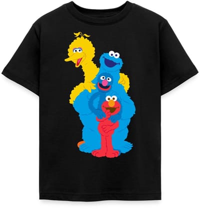 Sesamstraat Elmo Grobi Koekiemonster En Bibo T-Shirt Kinderen
