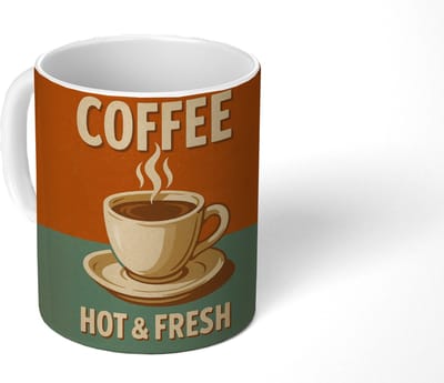 Mok - Koffiemok - Koffie - Kop - Vintage - Quote - Mokken - 350 ML - Beker - Koffiemokken - Theemok - Mok met Tekst