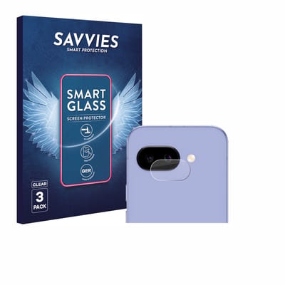 3 Stuks Savvies Screenprotector - geschikt voor Google Pixel 9a (ALLEEN Camera Lens) - beschermfolie glas transparant