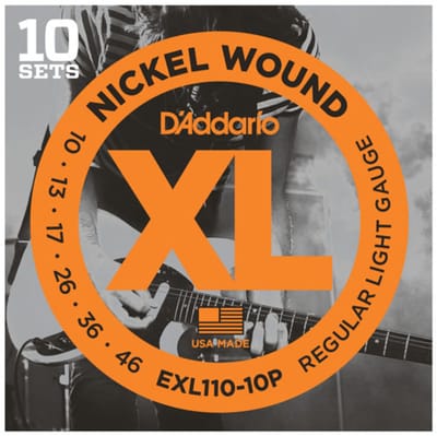 D'Addario EXL110-10P Snaren voor Elektrische Gitaar (10-46) 10-Pack