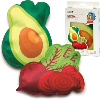 Thijox - Monkey Business Icepadz Zachte Koelelementen Set - 2 Herbruikbare Koelschijven voor Babyflessen, Moedermelk, Koeltas en Lunchtrommel - Vegan,