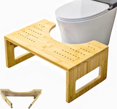 Opvouwbare Toiletkruk voor Gezonde Houding - Antislip Badkamer Kruk
