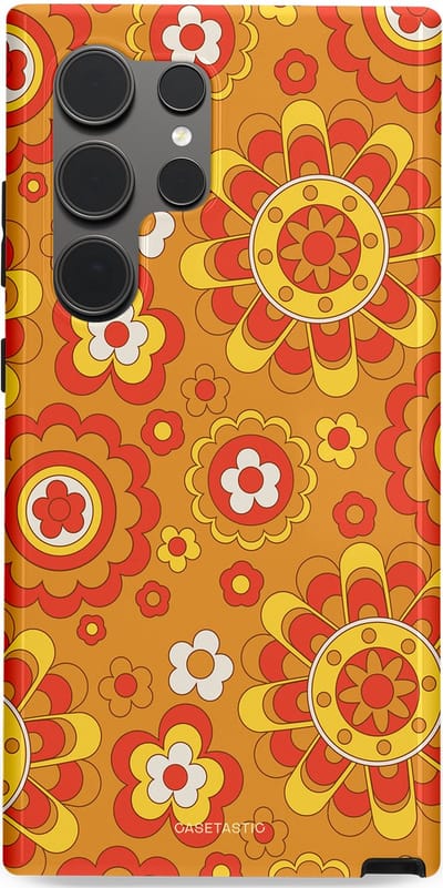 Casetastic Hoesje Geschikt voor Samsung S24 Ultra - Stijlvolle Beschermende Duo-layer Case - Retro droom