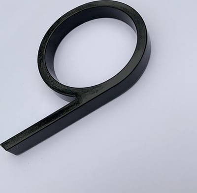 ***Zwart Modern Huisnummer - nr 9 - Zwevend Huisnummer 125mm - van Heble® ***