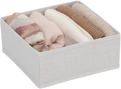 Lademandje kledingkast organizer 2-vaks Five® - Dressy+ - Beige - Opvouwbaar