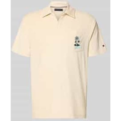 regular fit poloshirt van badstof