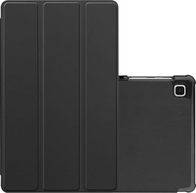 Hoes - Geschikt voor Samsung Galaxy Tab A7 Lite - Dun & Stevig - Trifold Bookcase - Hard Cover - Hardcover Book Case - Tablet Hoesje - Zwart