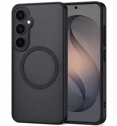 Hoesje geschikt voor Samsung Galaxy S26 - Geschikt voor Magsafe - Shock Proof Case – Mat Zwart