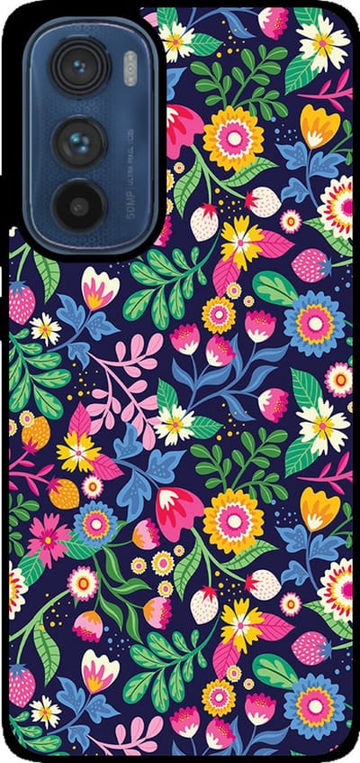 Smartphonica Telefoonhoesje Geschikt voor Motorola Edge 30 met bloemen opdruk - TPU backcover case flower design geschikt voor Motorola Edge 30