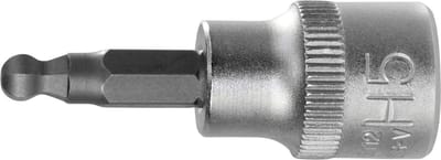 SW-Stahl 05572L schroevendraaierbit kogelkop, 10 mm (3/8") aandrijving, binnenzeskant 5 mm