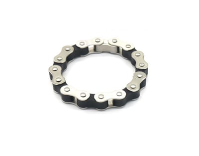 Armband Heren - Schakels - RVS - 21 cm - Zilverkleurig - Zwart