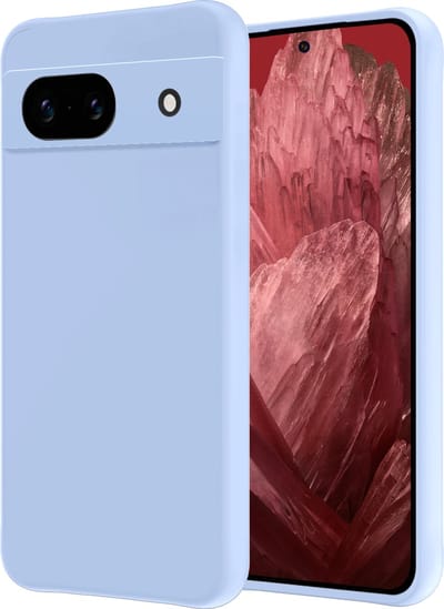 Hoesje - Geschikt voor Google Pixel 8a - Sterk & Shockproof - Hoes Cover - Siliconen Case - Lichtblauw
