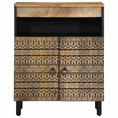 vidaXL - Dressoir - 60x33,5x75 - cm - massief - ruw - mangohout