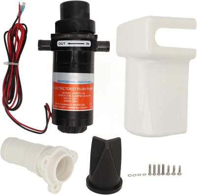 Elektrische Afvalpomp - Rioolwater Pomp - Boot Afvoer - Zelfaanzuigend Ontwerp - 12V 15A - Zwart