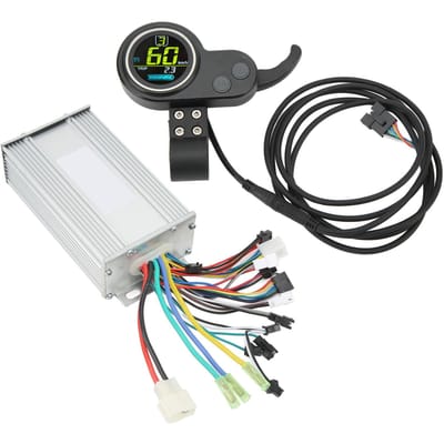 Contrôleur de Moteur de Vitesse Sans Balais pour Vélo Électrique Trottinette 48V 60V 500W Contrôleur de Moteur Sans Balais avec Affichage LCD black