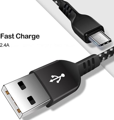 Maclean MicroUSB-kabel ondersteunt Fast Charge 2,4 A Energy MCE473 1 m 5V / 2,4 A - datatransmissie Zwart