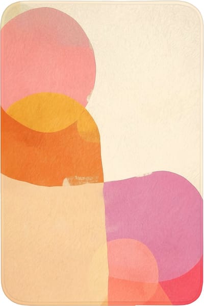 Badmat 60x90 cm - Antislip - Vormen - Abstract - Kleurrijk - Badmatten voor badkamer - Badkamermat - Douchemat - Badkamer mat