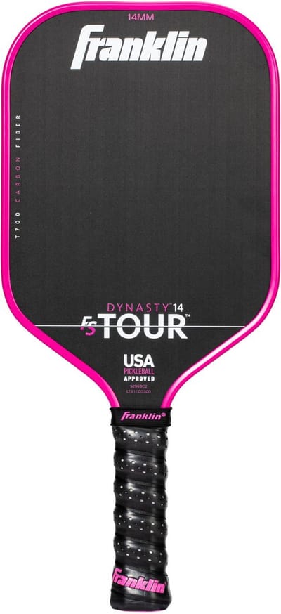 Franklin Pickleball Paddle - FS Tour Dynasty Pink 14mm - Carbon Fiber.