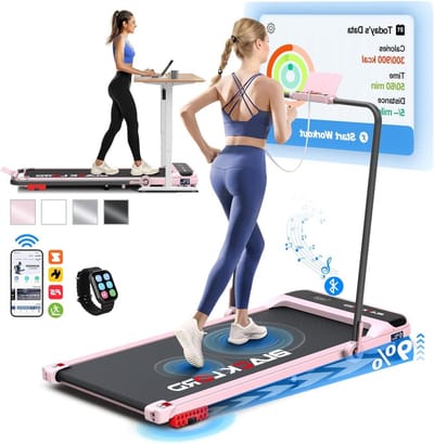 Opvouwbare Loopband - Elektrische Loopband - Thuis Fitness - Ruimtebesparend Ontwerp - 140 kg Capaciteit - Roze