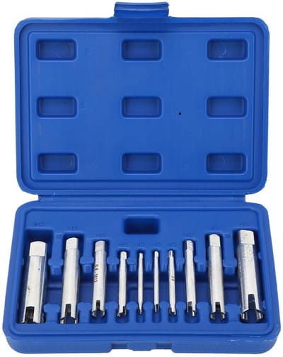 Dailygoods- Schroefdraadtap Set - 10 Stuks - Taptrekkerset - Gehard Gelegeerd Staal - Voor M4/M5/M6/M8/M10/M12/M14/M16/M20/M22 - Inclusief Opbergdoos