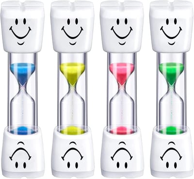 Zandlopers voor Kinderen - 4 Stuks, Perfect voor Tandpoetsen, Koken en Spelletjes, 3 Minuten Countdown