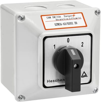 Allecto - Universele roterende nok wisselschakelaar - 660 V 63 A - Paneelmontage - AC-schakelomzettingen - 8 terminals - Geschikt voor elektriciens...