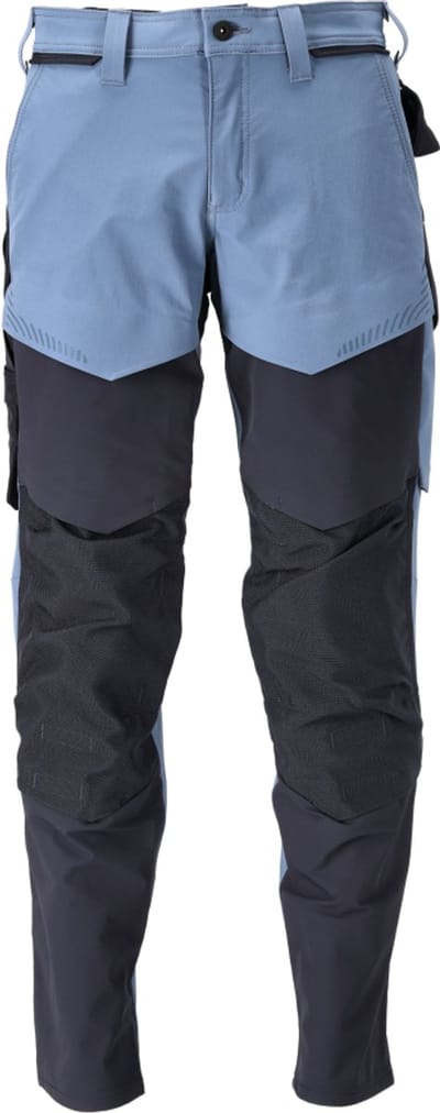 Mascot Customized Broek met kniezakken 22379-311 - steenblauw/donkermarine - C44 - 76