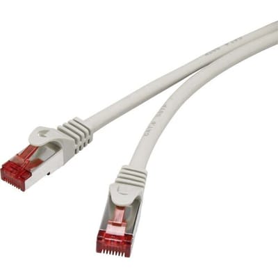 Renkforce RF-4724260 RJ45 Netwerkkabel, patchkabel CAT 6 S/FTP 15.00 m Grijs Snagless, Vergulde steekcontacten, Vlambestendig 1 stuk(s)