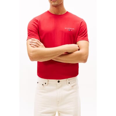 Tommy Hilfiger Brand Love Small Tee Medium Red Taglia: S | Magliette basic Outlet | Uomo | Rosso