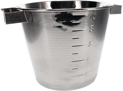Wax Smeltpot - Wasemmer - Bijenhouders Werk - Roestvrij Staal - 30 cm Diameter - Zilver