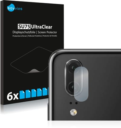 Savvies - Screenprotector voor Huawei P20 (ALLEEN Camera Lens) - Folie Beschermfolie transparant 6 Stuks