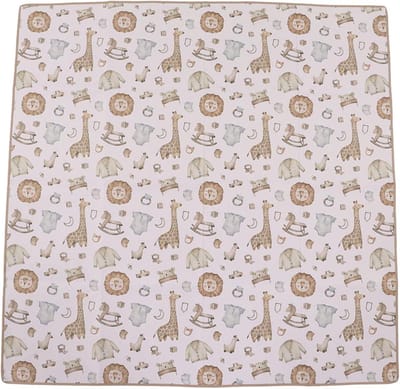 Cocoplus -Baby-kinderstoel Vloermat - Waterbestendig - Zachte - Cartoon Dierenpatroon - 110 X 110cm - Voedsel Morsen Puinhoop Mat - Thuis - Keuken - Maaltijdplek.