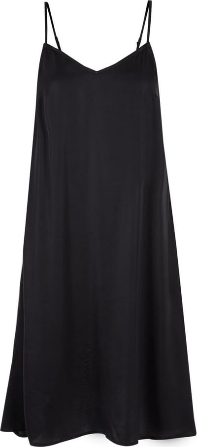 Urban Classics Ladies Viscose Satin Slip Dress Medium-lengte jurk zwart M