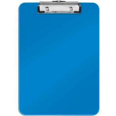 Leitz WOW Kunststof A4 Klembord met Ophanghaakje - Capaciteit tot 75 Vel -  Blauw