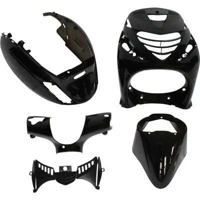 Kit carénage P2R pour Scooter Piaggio 50 Zip SP Avant 2020 5 pièces noir brillant Neuf