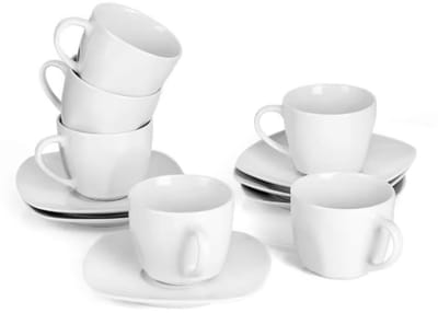 Serviesset 6 stuks Wit - Dinerborden, Bordenset en Diepe borden - Voor Diner, Keuken, Dagelijks Gebruik en Ontbijt
