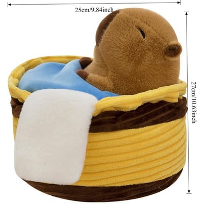 Nouvelles Poupées Peluches Capybara de Bain Mignonnes Capybara Peluche Jouet Animaux en Peluche Amusants Coussin Décoratif pour Enfants Noël Kawaii Cadeaux